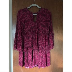 Pink Floral Tunic Top